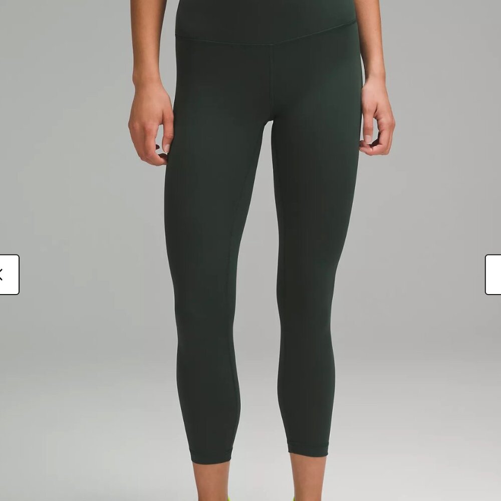 Lululemon Wunder Train High-Rise Tight 25" size 8 in Forest Green